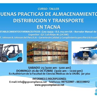 Buenas Prácticas de Almacenamiento, Distribución y Transporte en Tacna